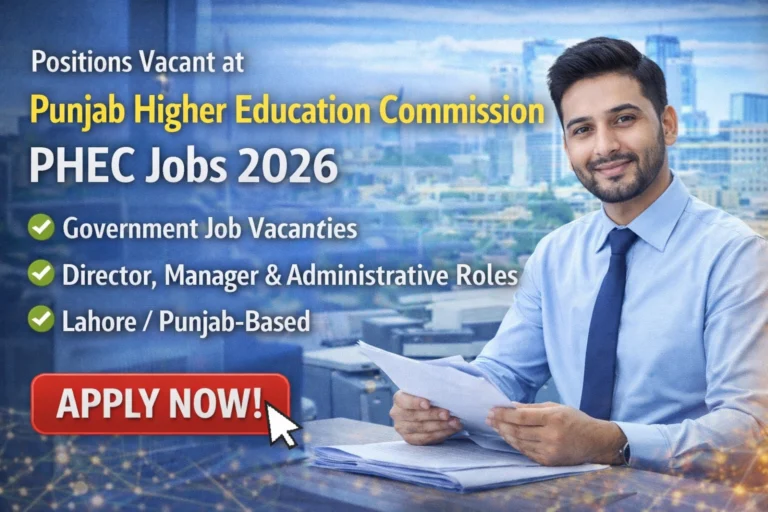 PHEC Jobs 2026 in Lahore | Punjab Higher Education Commission