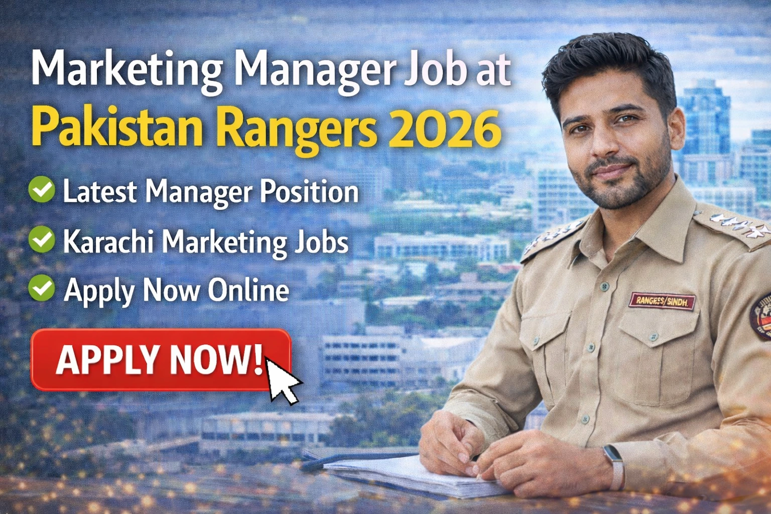Pakistan Rangers Jobs 2026 Marketing Manager