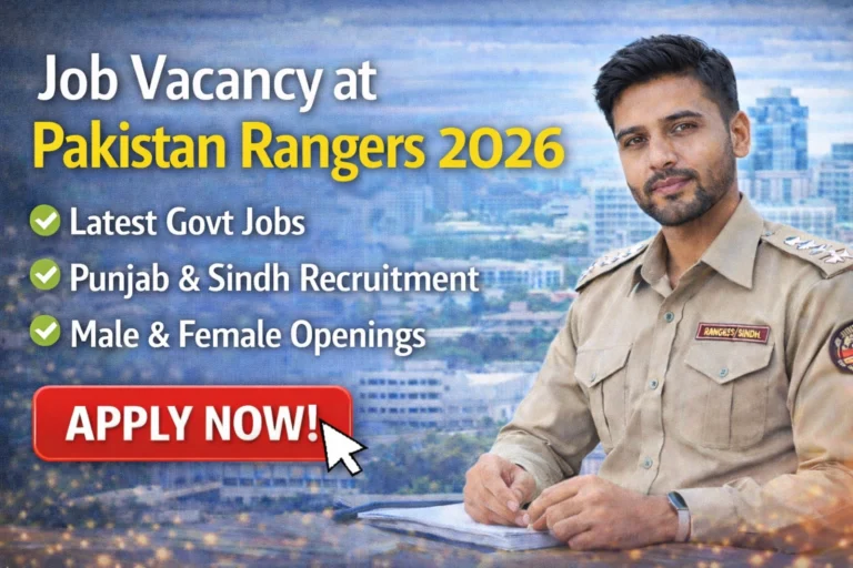 Job Vacancy at Pakistan Rangers 2026
