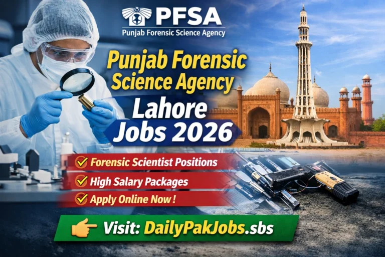 PFSA Lahore Jobs 2026