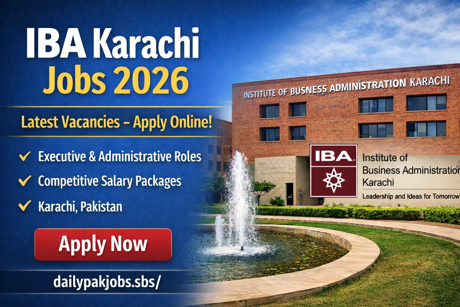IBA Karachi Jobs 2026
