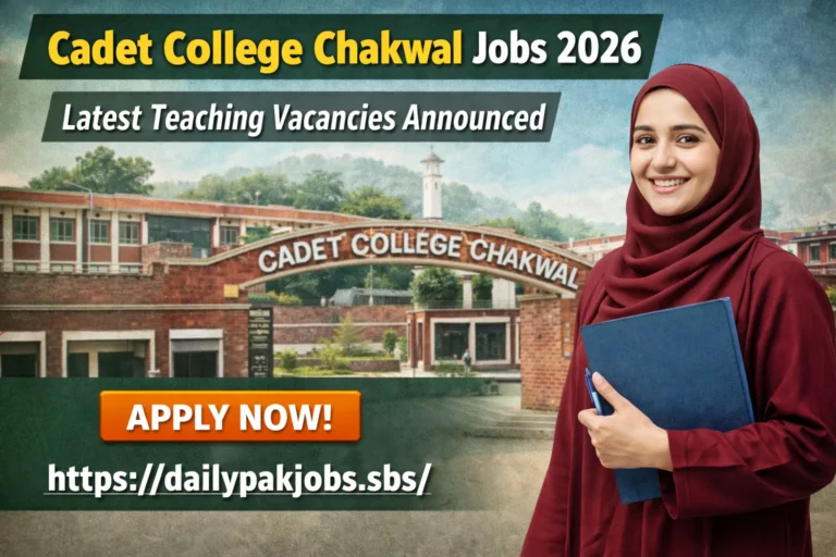 Cadet College Chakwal Jobs 2026