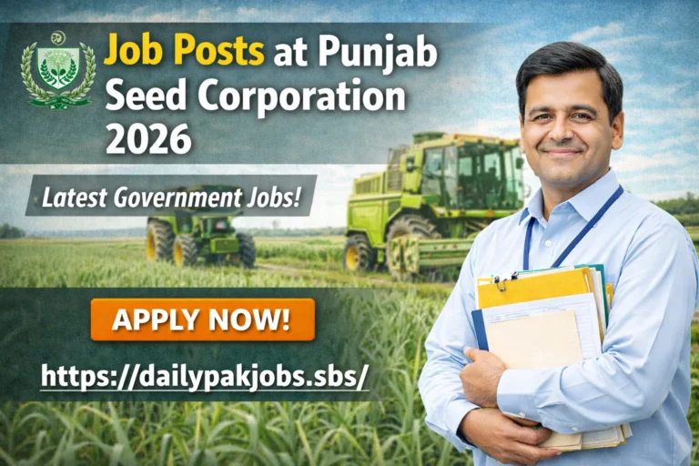 Punjab Seed Corporation Jobs 2026