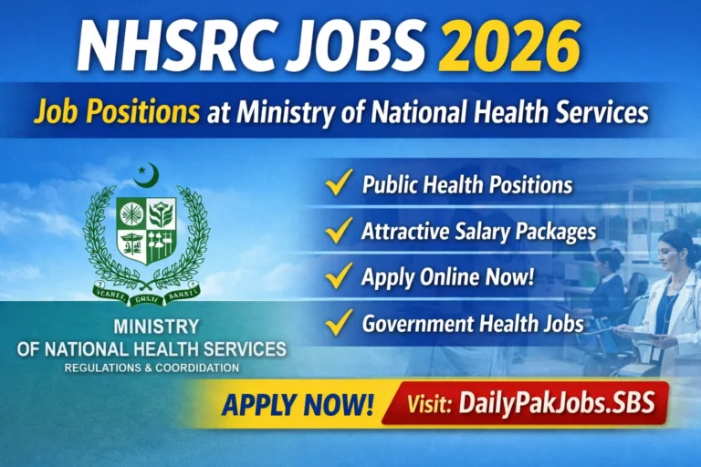 Government Health Jobs Pakistan
