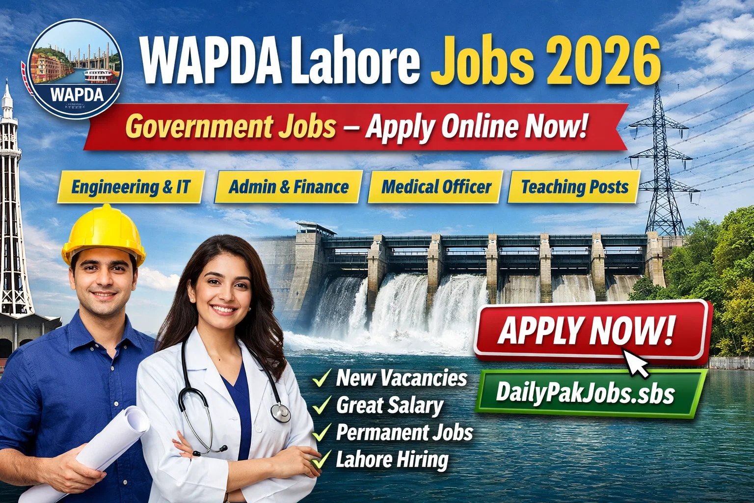 WAPDA Jobs 2026 Lahore