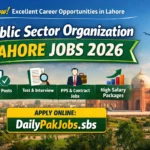 Public Sector Organization Lahore Jobs 2026