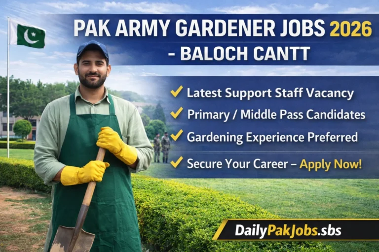 Pakistan Army Gardener Jobs 2026