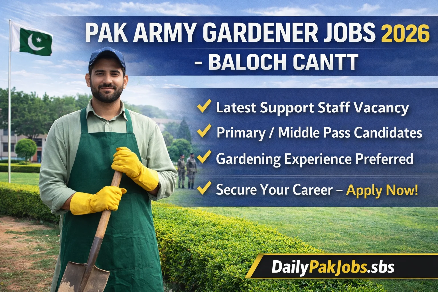 Pakistan Army Gardener Jobs 2026