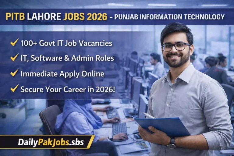 PITB Jobs 2026