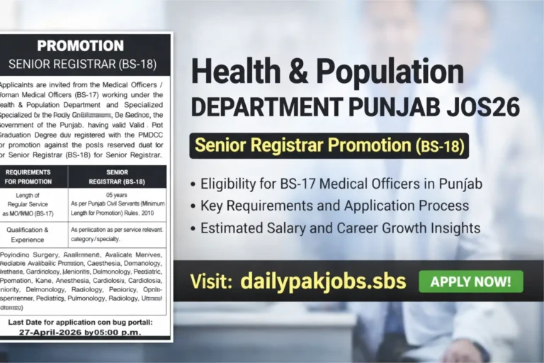 Health & Population Department Punjab Jobs 2026