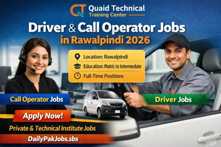 Call Operator and Driver Jobs in Rawalpindi