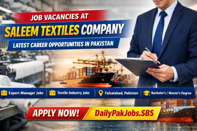 Saleem Textiles Jobs 2025