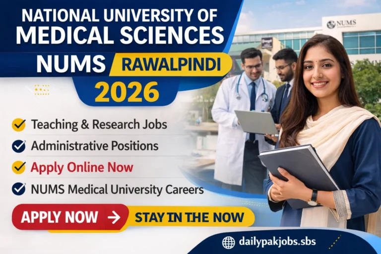 NUMS Rawalpindi Jobs 2026