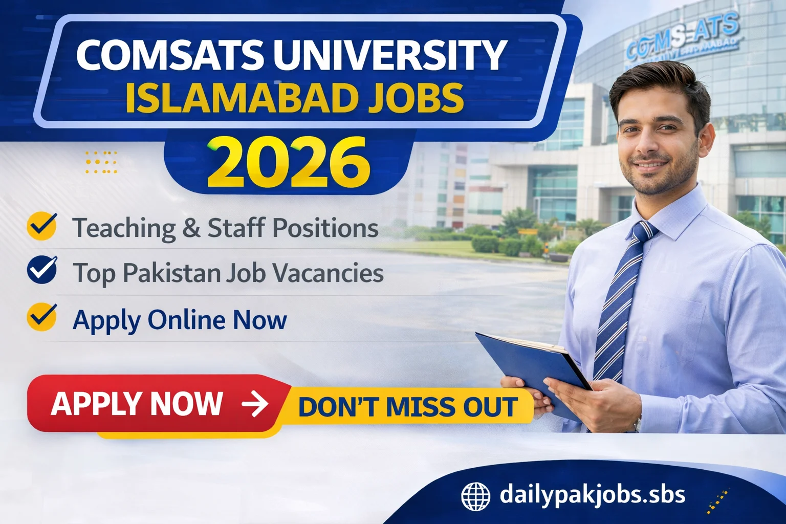 COMSATS Islamabad Jobs 2026