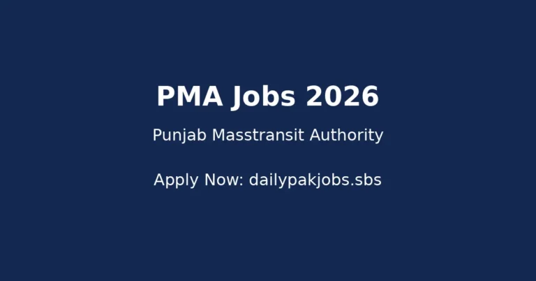 PMA Lahore Jobs 2026 Announced